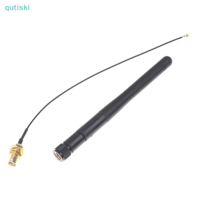 Antena Sem Fio QUTI À Prova De Alto-Falante 2.4 Ghz 3dBi RP SMA Macho Para Roteador WiFi Extensão De Alcance Desktop PC