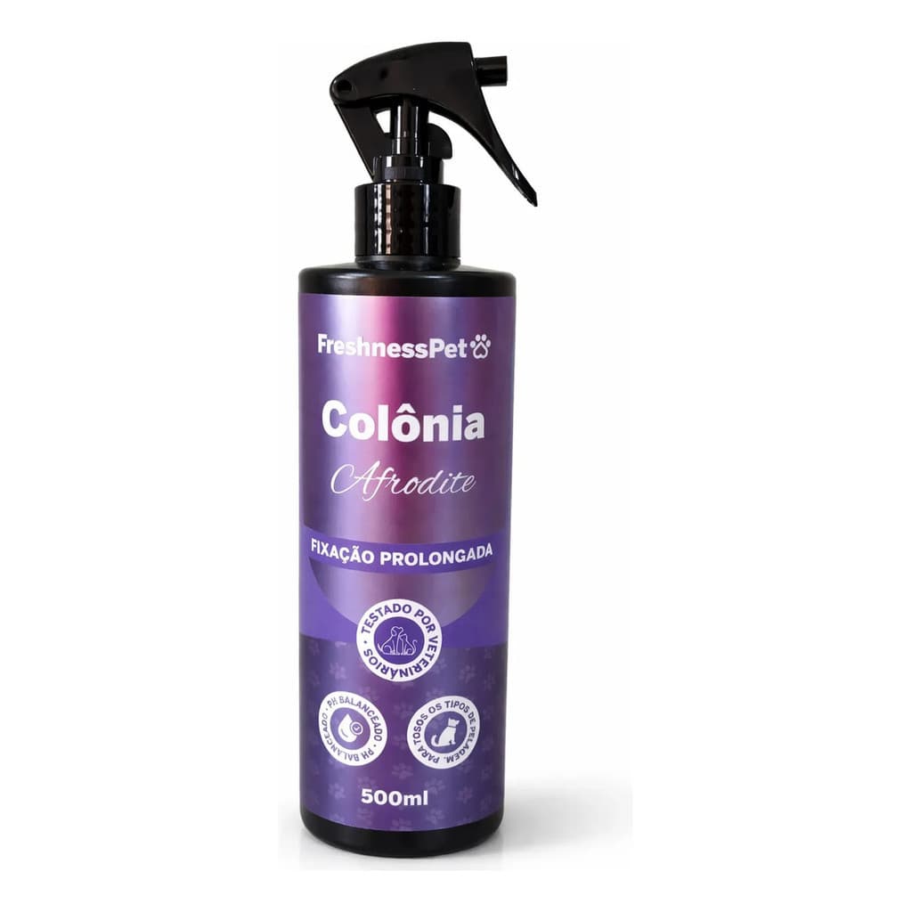Perfume Afrodite alta duraçao  PH balanceado Freshness Pet 500ml Cachorros Gatos