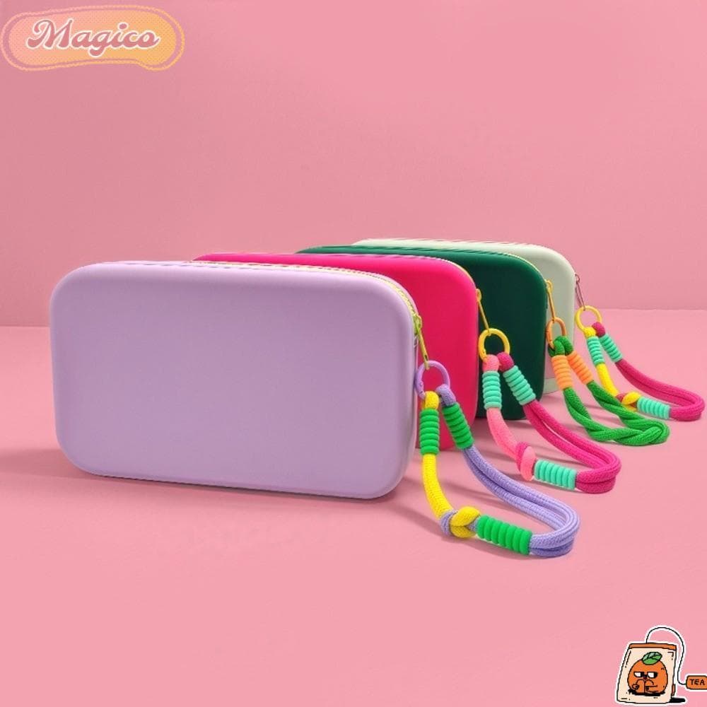 Bolsa De Maquiagem MAGICO , Cosmética De Silicone De Grande Capacidade Armazenamento De Chave De Fone De Ouvido Quadrada