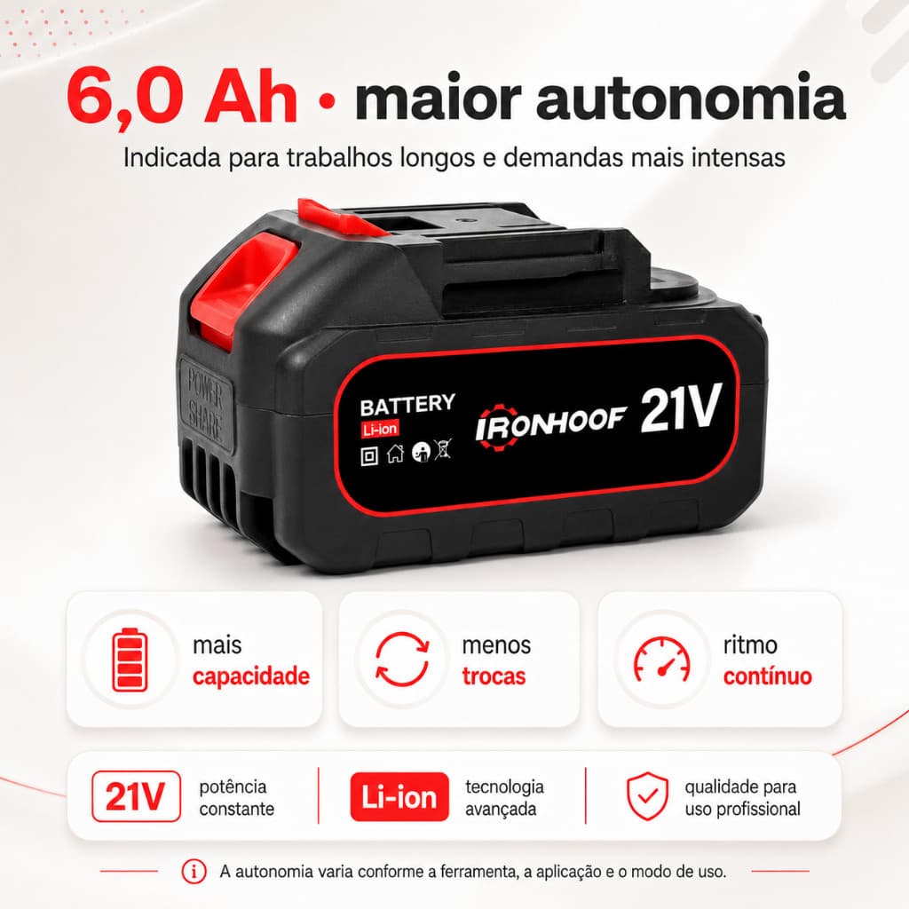 Bateria Li-ion 21V Chave De Impacto Parafusadeira Motosserra 6000mAH 4000mAH 2000mAH
