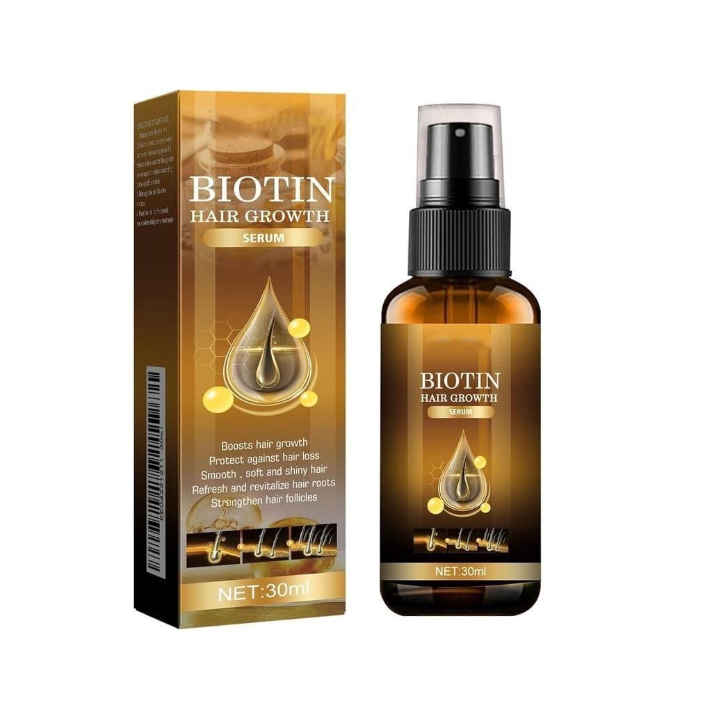 Sérum capilar com biotina promove o crescimento do cabelo, previne a queda e fortalece os folículos capilares, 30ml 8NGM