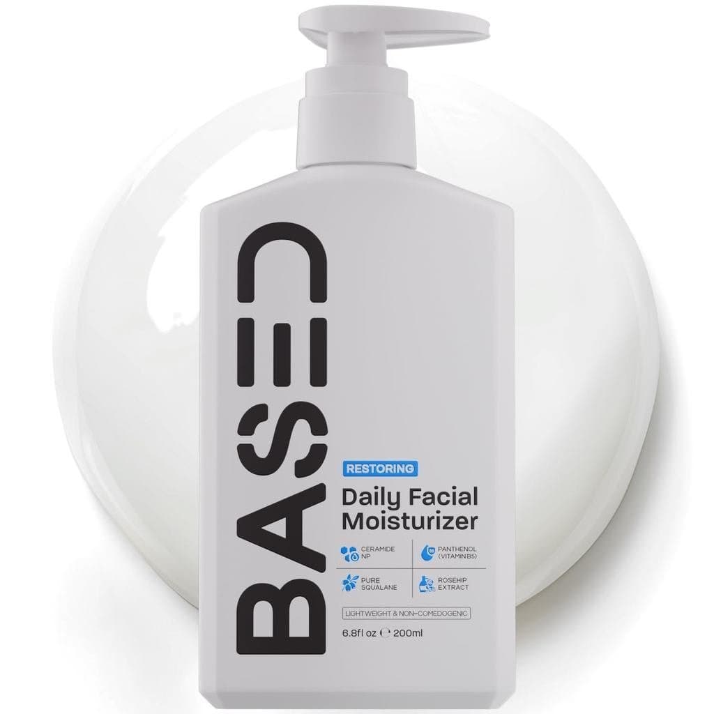 Hidratante Facial Diário Masculino BASE - Hidratante facial diário contendo esqualano e óleo de rosa mosqueta - ajuda co