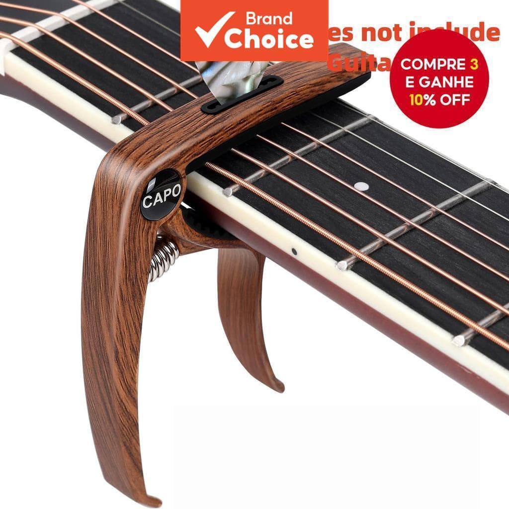 Miwayer 6-String Guitar Capo, Braçadeira Universal com Slot para Palheta para Violão Acústico, Elétrico, Ukulele,