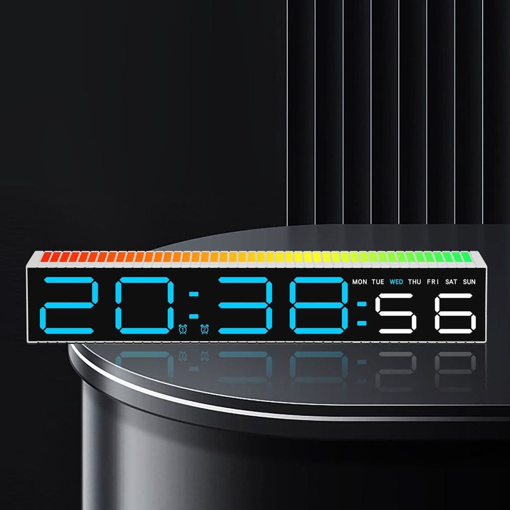 2026 Novo produto criativo LED relógio eletrônico captador decoração de cabeceira despertador iluminação relógio eletrôn