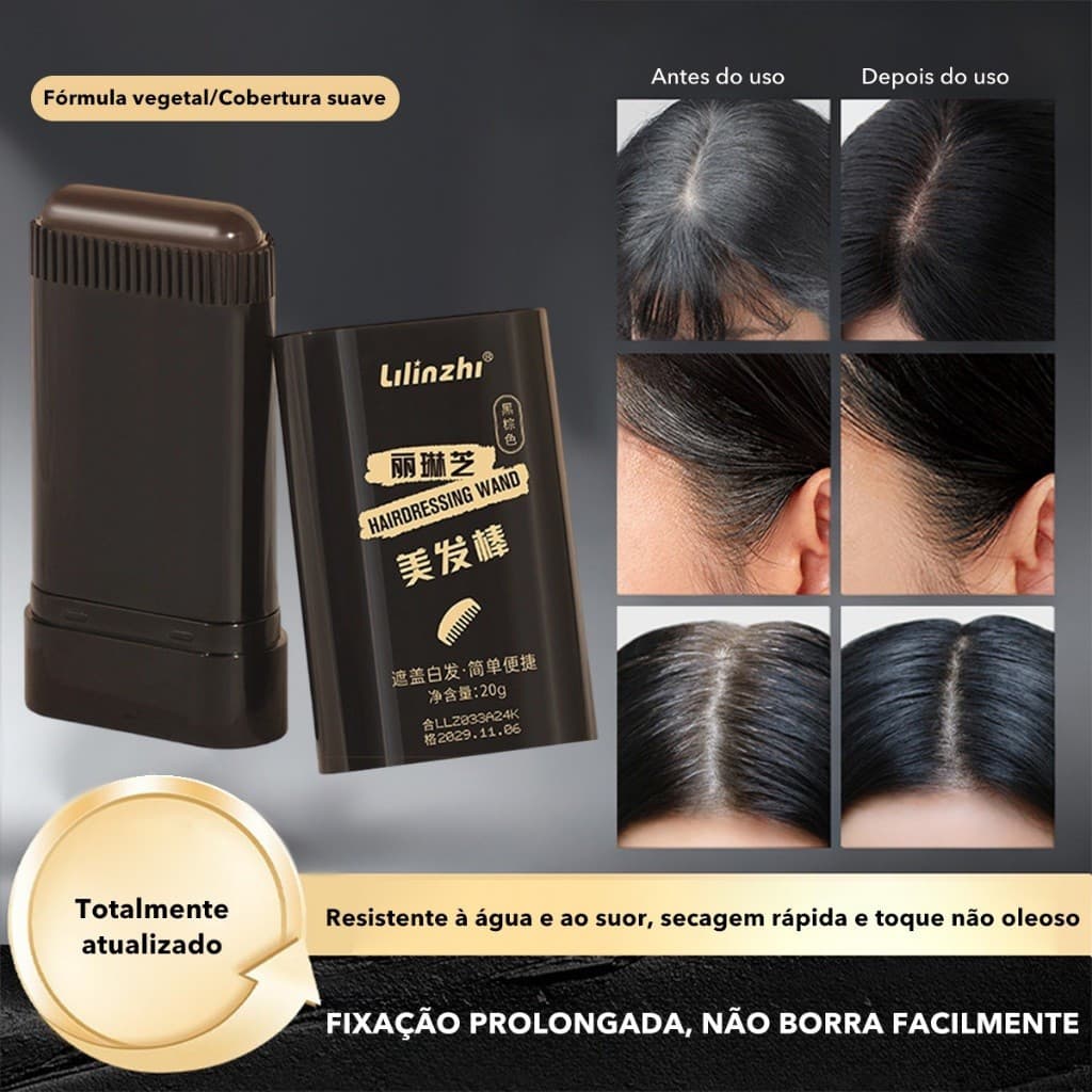 Corretivo De Cabelo Cinza À Prova D'água , Sem Manchas E Que Não Desbota Com Pente