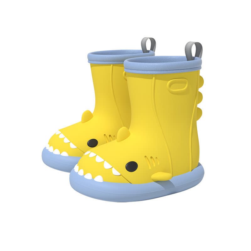 Botas de chuva infantis tubarão de venda quente comércio exterior atacado temporada chuvosa meninos meninas leve antider