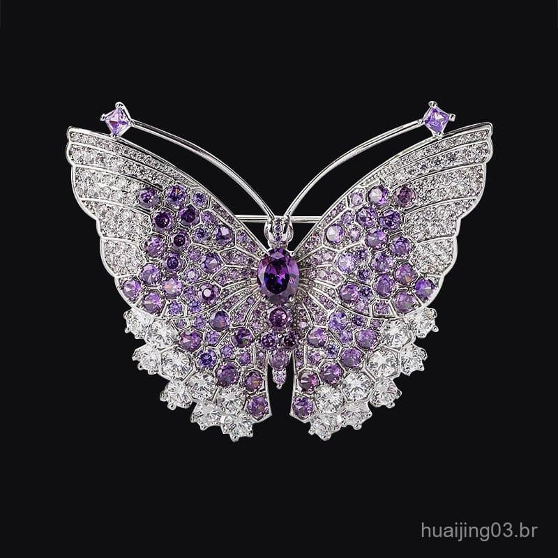 Broche de borboleta super delicado, corsage de moda feminina de alta qualidade, broche de design versátil para vestidos,
