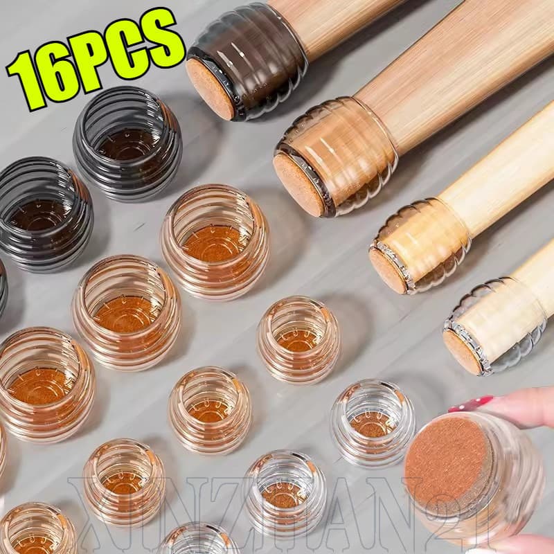 Almofadas Para Pernas De Mesa Antiderrapantes De Silicone De 4-16 Unidades-Capa Anti-Ruído Sofá-Tapetes Silenciosos Cade