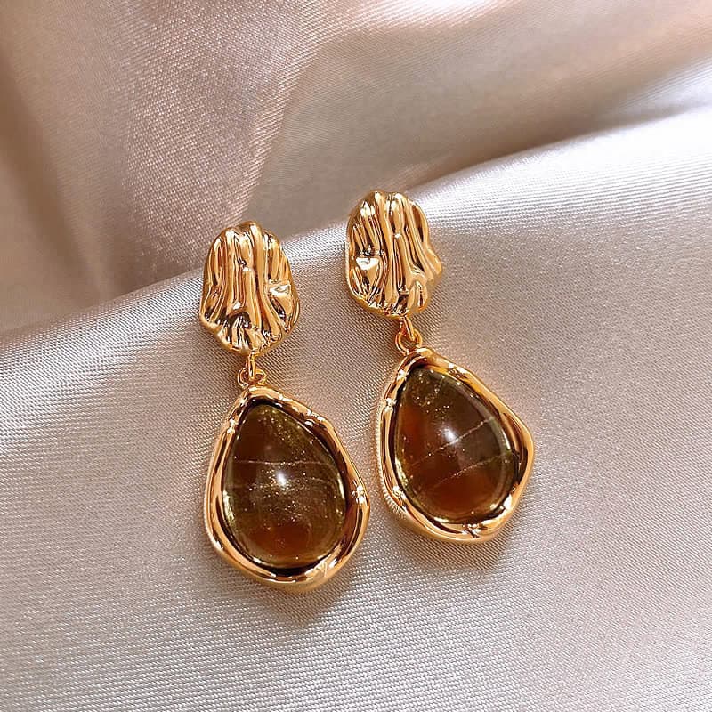 Irregular Oval Retro brincos feminino High-End sentir estilo Medieval brincos Melade moda All-Match temperamento brincos