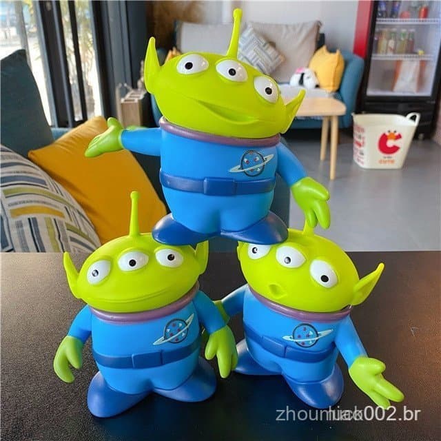 Conjunto de 3 Peças Brinquedo Infantil Alienígena de 3 Olhos Toy Story 13cm