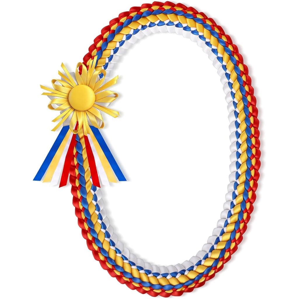 Colar de Formatura Filipino de 48 polegadas, Fita de Formatura Lei, Colar Trançado da Turma de 2026, Presente de Formatu