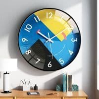 Moderno simples luz luxo relógio de parede sala estar casa pendurado mudo criativo relógio de quartzo perfuração-livre