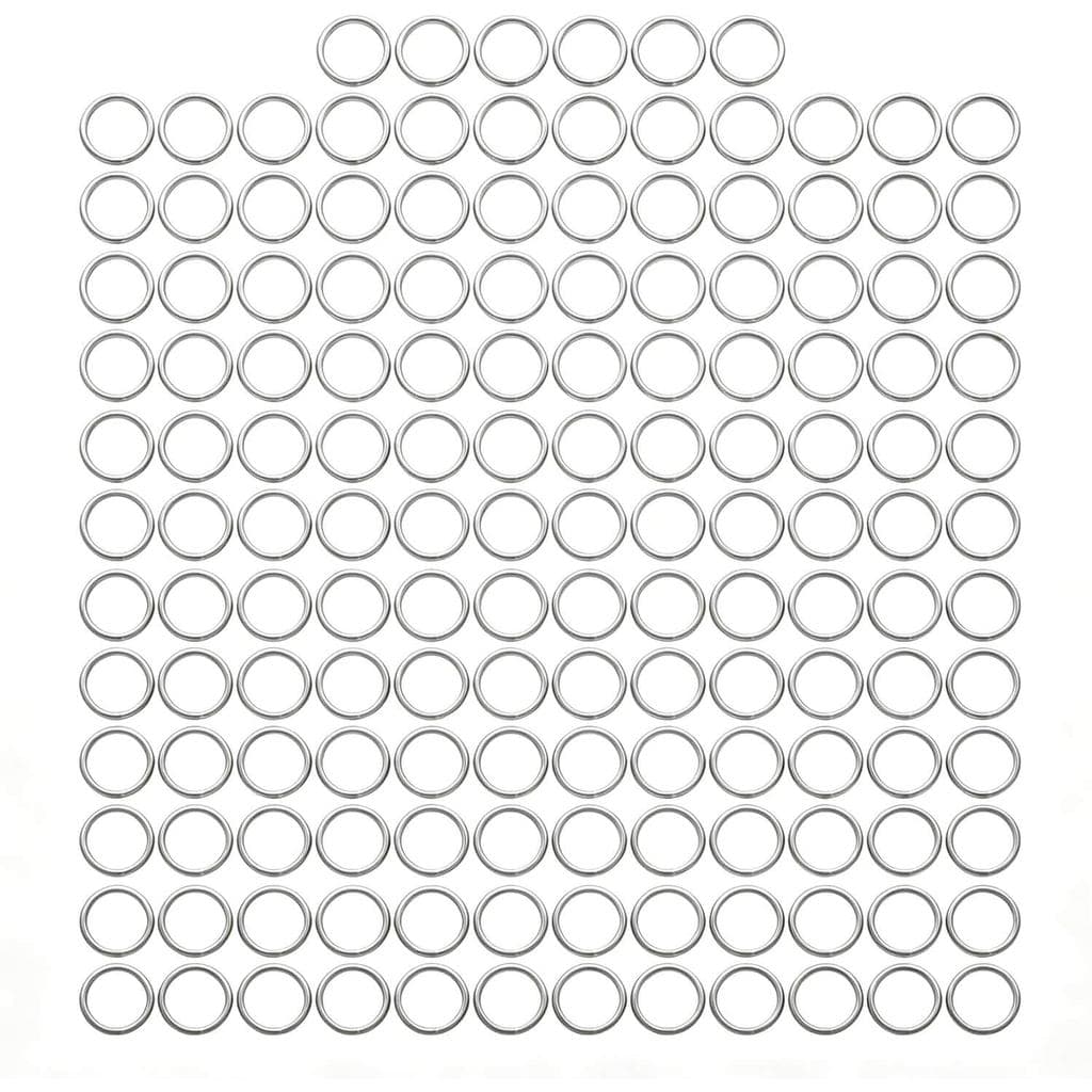 Conector de Fivela de Metal com Anel O de 1/2'' para Alças de Bolsas, Cintos e Correias, Prata, Pacote com 150
