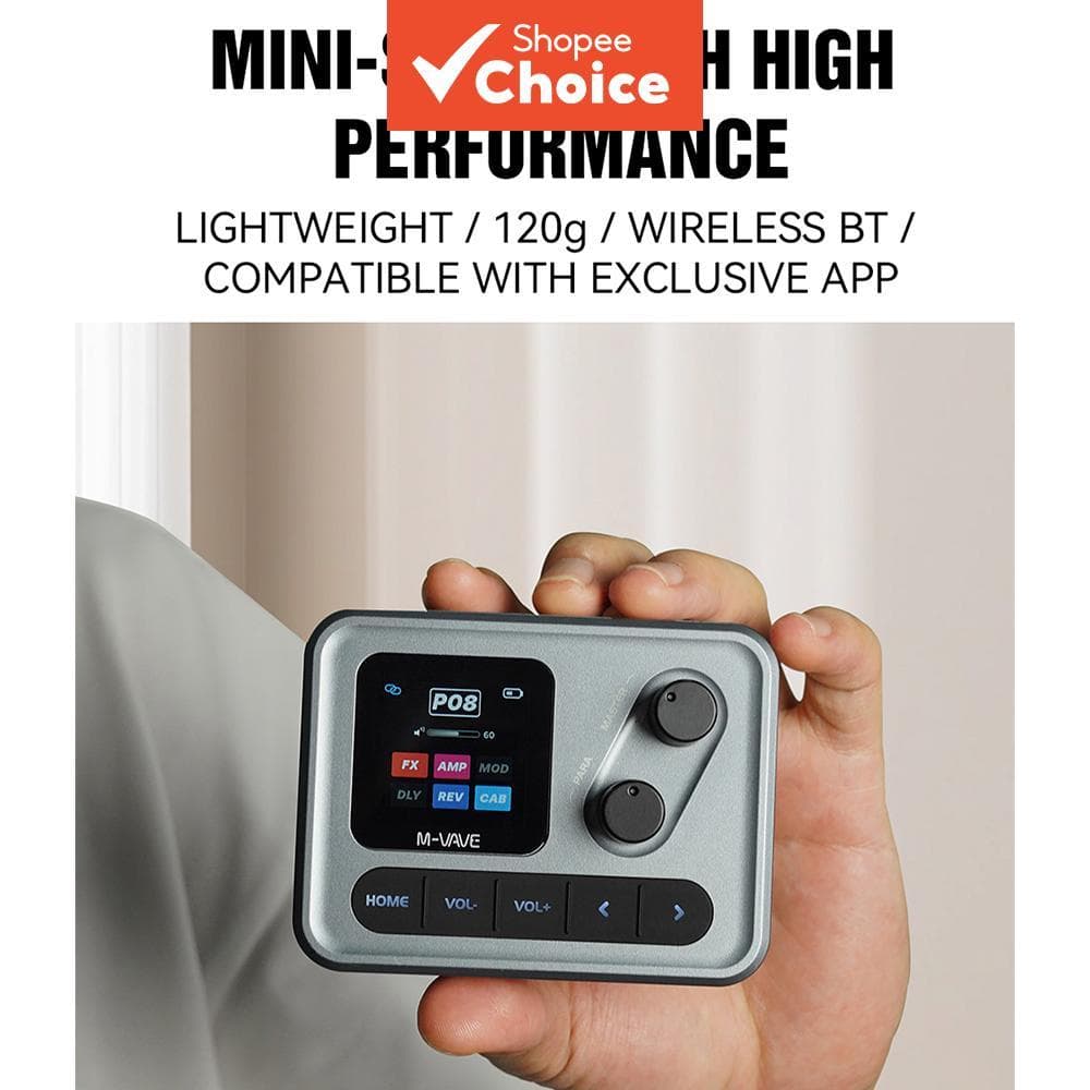 M VAVE Bolso Pedal De Efeitos Guitarra Recarregável IR Carregador Cor Display LCD Tudo Em Um Simulador Amplificador Com