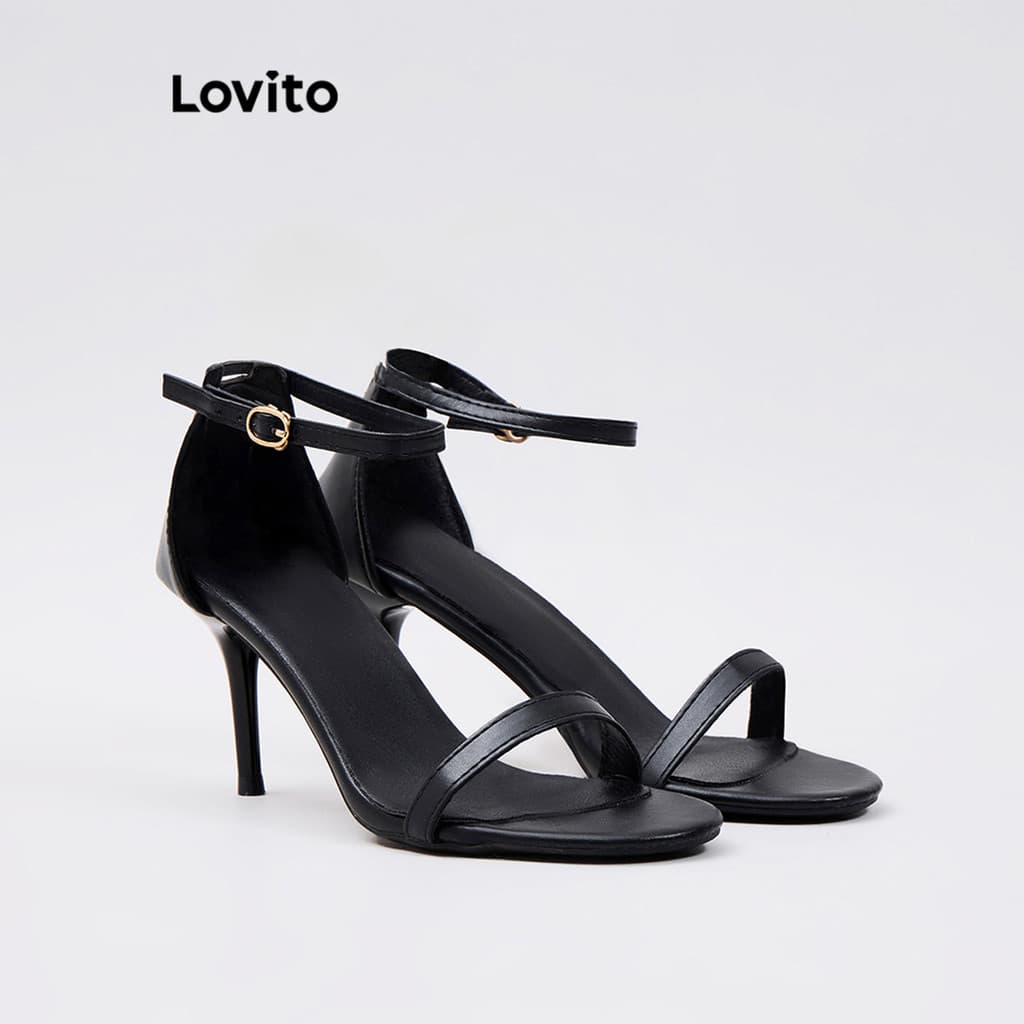 Lovito Sapatos De Salto Alto Elegantes Para O Escritório Estilo Coreano Bico Fino Em Couro Macio Para O Verão LFA50233
