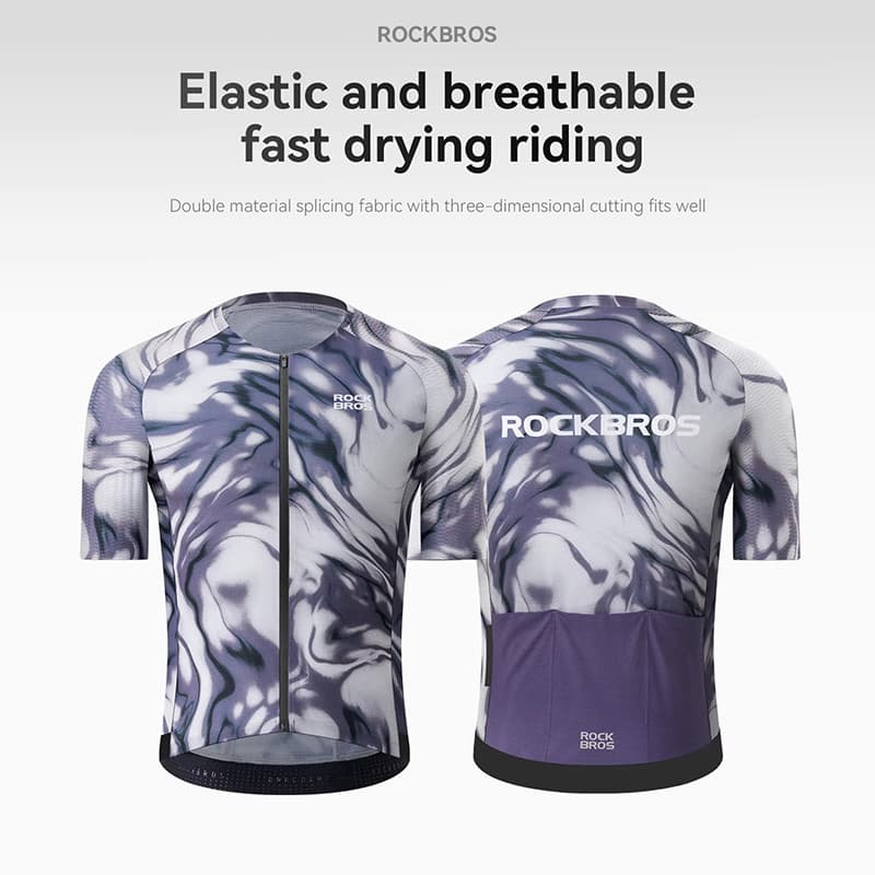 ROCKBROS Camisa De Ciclismo Respirável Com Absorção De Umidade , Secagem Rápida , Verão , Masculina , Manga Curta , Roup