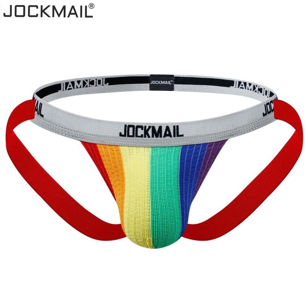 Tanga masculina respirável elástica grande bolsa saco Hip Lift volta vazio esportes dupla tanga roupa interior