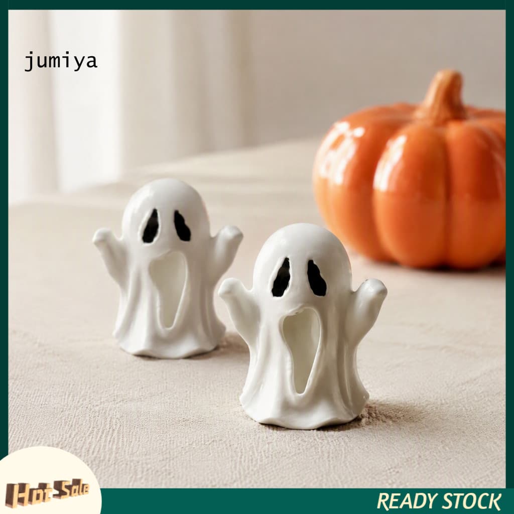 Halloween Ghost Decor Spooky Tabletop Ornament 3d Printed Cute Figurine – Small Decoration for Party Desktop Mantel fo