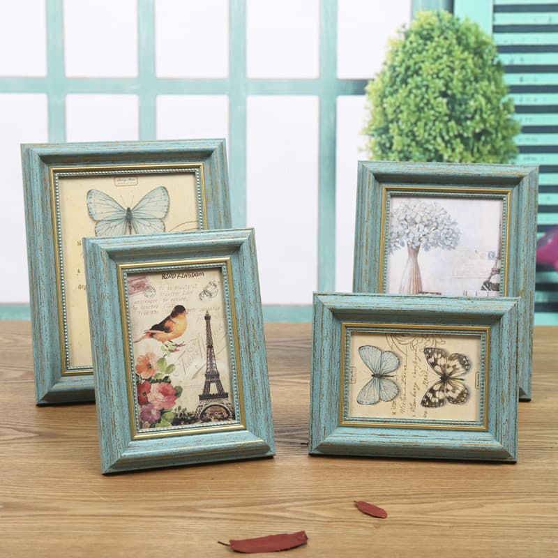 Marcas de chuva Moldura criativa de estilo europeu Retro Swing Table Photo Frame 17cm 20cm 23cm 27cm · 33cm Certificado