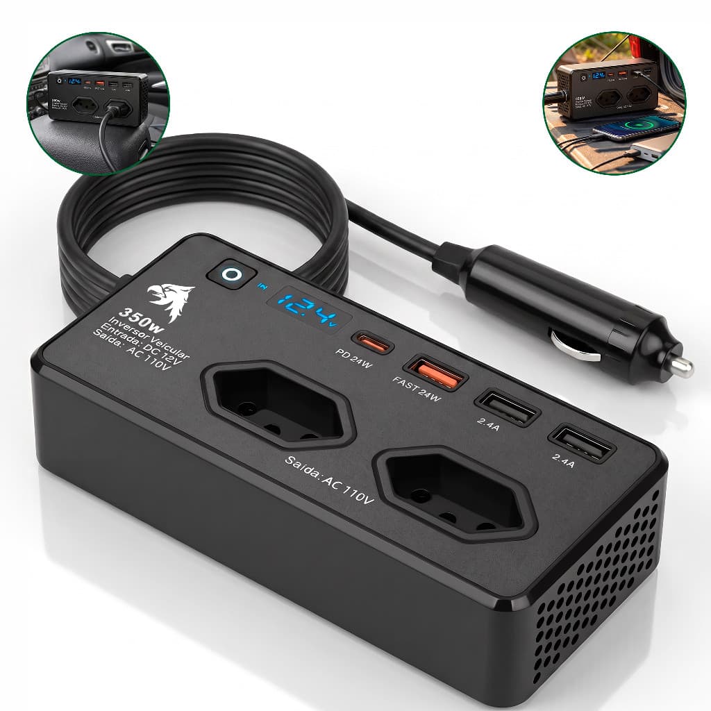 Inversor De Tensão Veicular 12v Para 300w Starlink Pholex