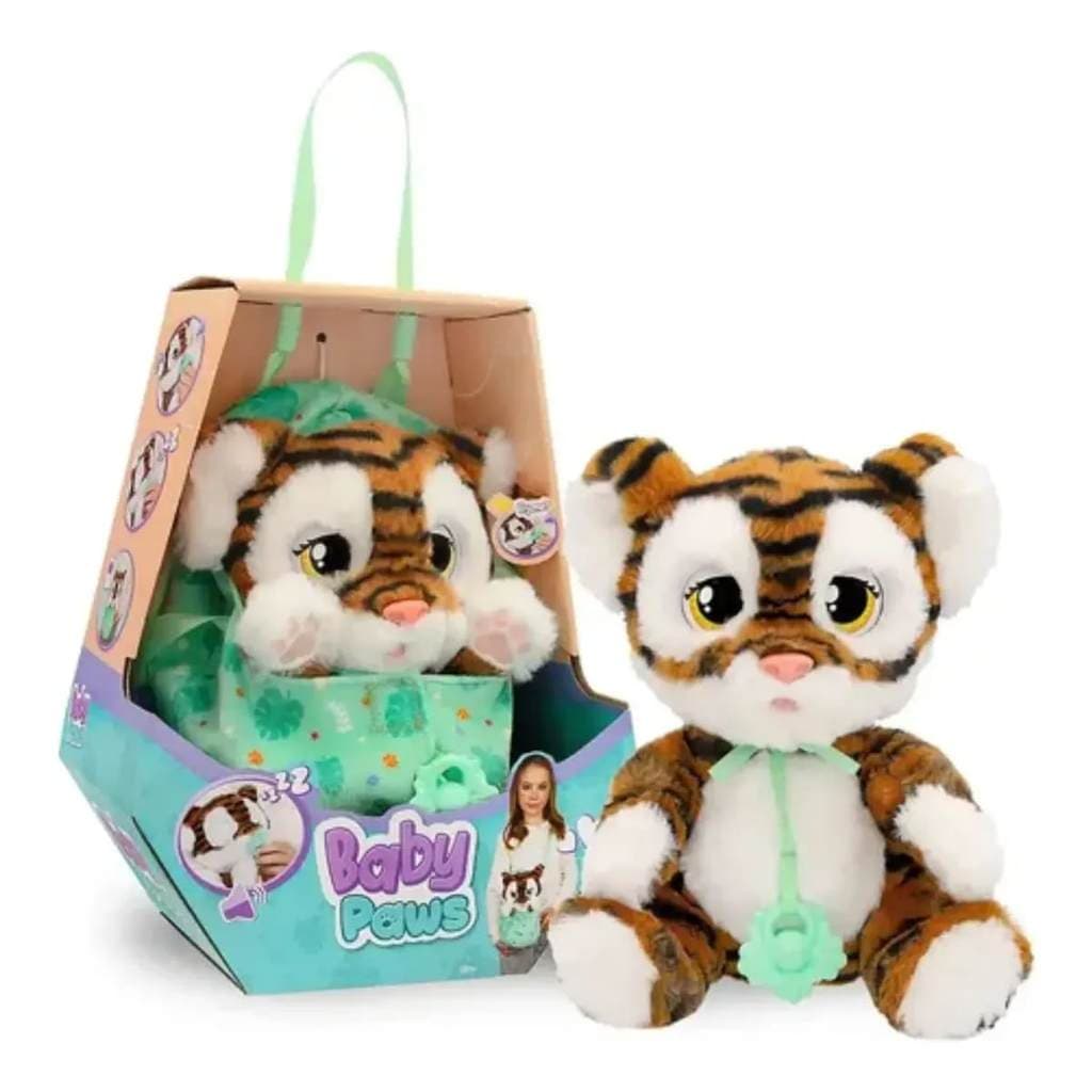 Pelúcia Baby Paws Tigre com Bolsinha - Multikids NB