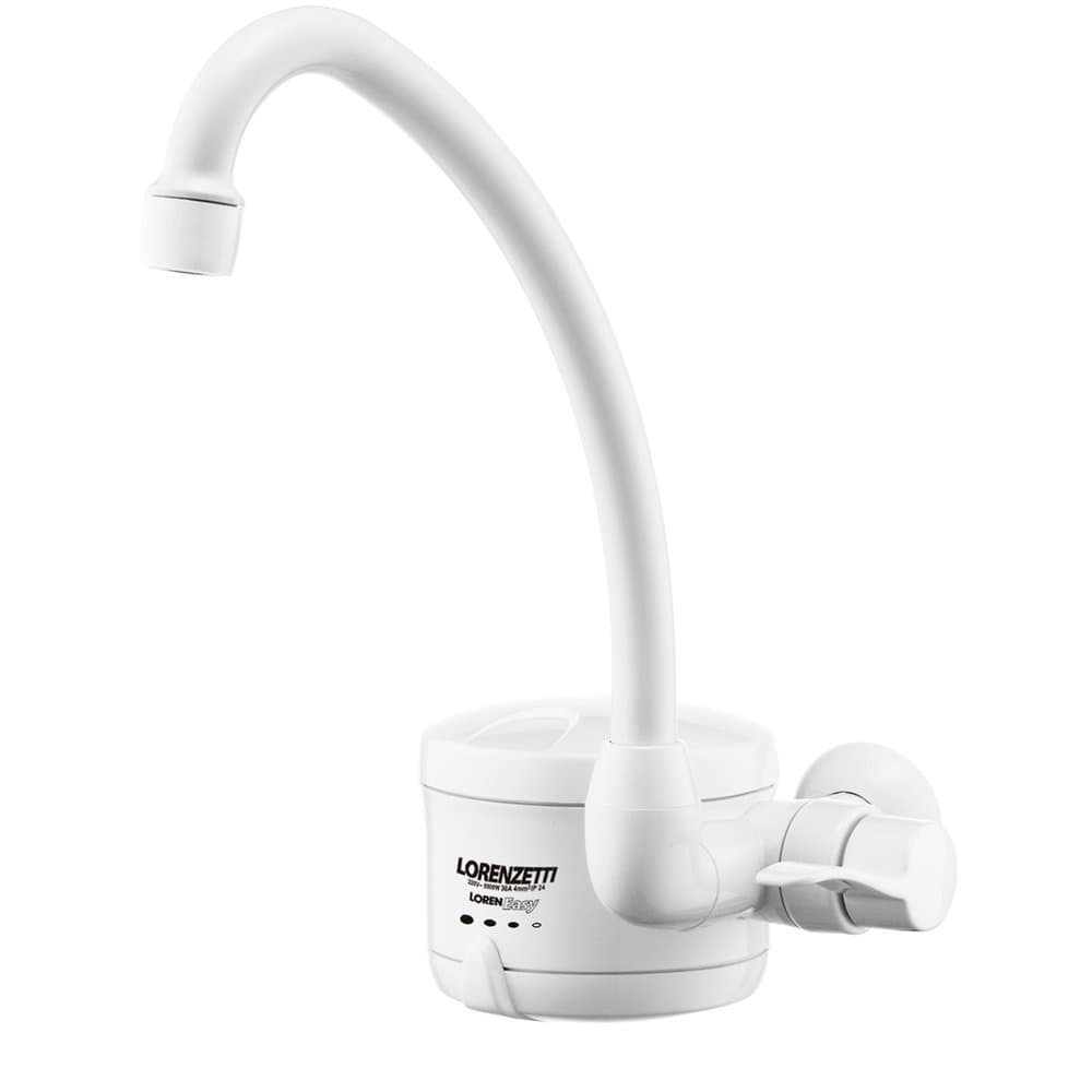 Torneira Elétrica de Parede Cozinha  Lorenzetti Loren Easy Branca 5500W 220V com 4 Temperaturas