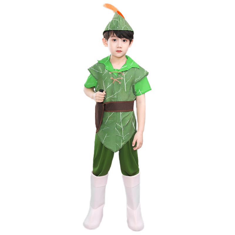 Fantasia de elfo verde peter pan, fantasia de peter pan, natal, crianças, festa, menino, fantasia de Performance de palc