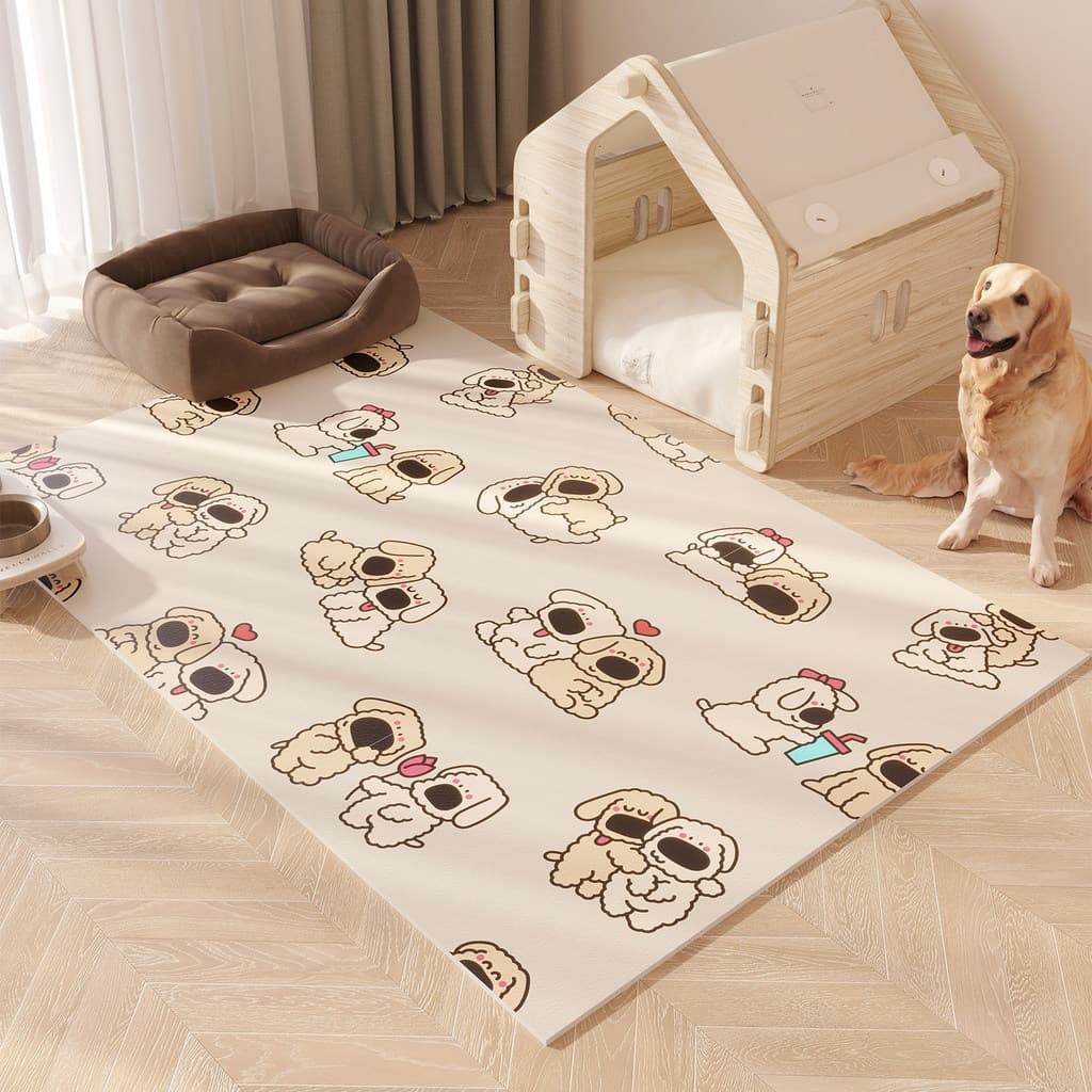 P tapetes impermeáveis para animais de estimação, PVC, totalmente coberto, anti-urina, antiderrapante, cerca para cães,