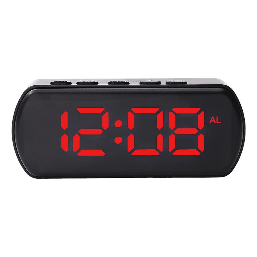 Relógio Despertador LED Digital de Mesa com Alarme Vermelho