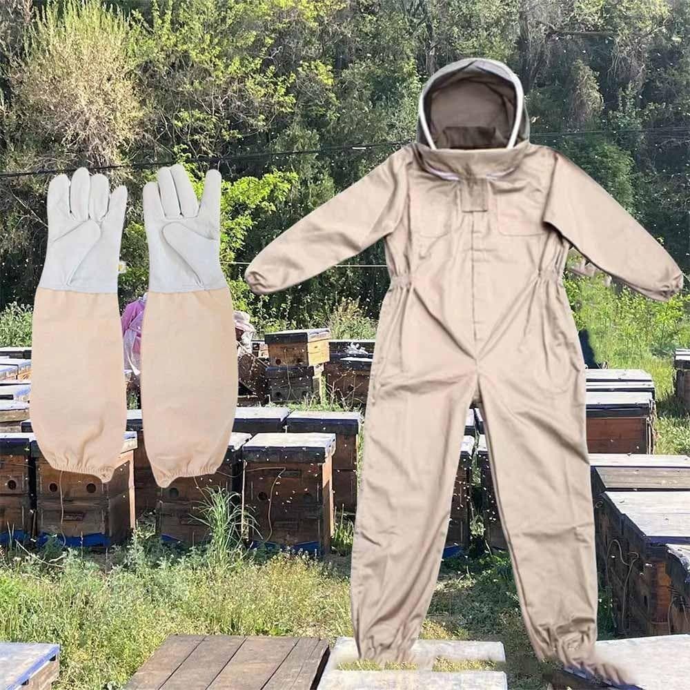 Ternos De Proteção Para Apicultura , Macacões , Design Ventilado , Traje De Abelha Com Luvas , De Mangas Compridas