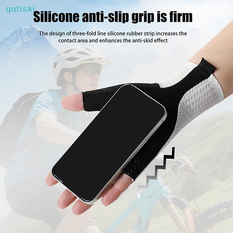 Luvas De Ciclismo Respiráveis Com Meio Dedo Para Verão , Ultraleves Bicicleta De Estrada , Almofada De Silicone Antiderr
