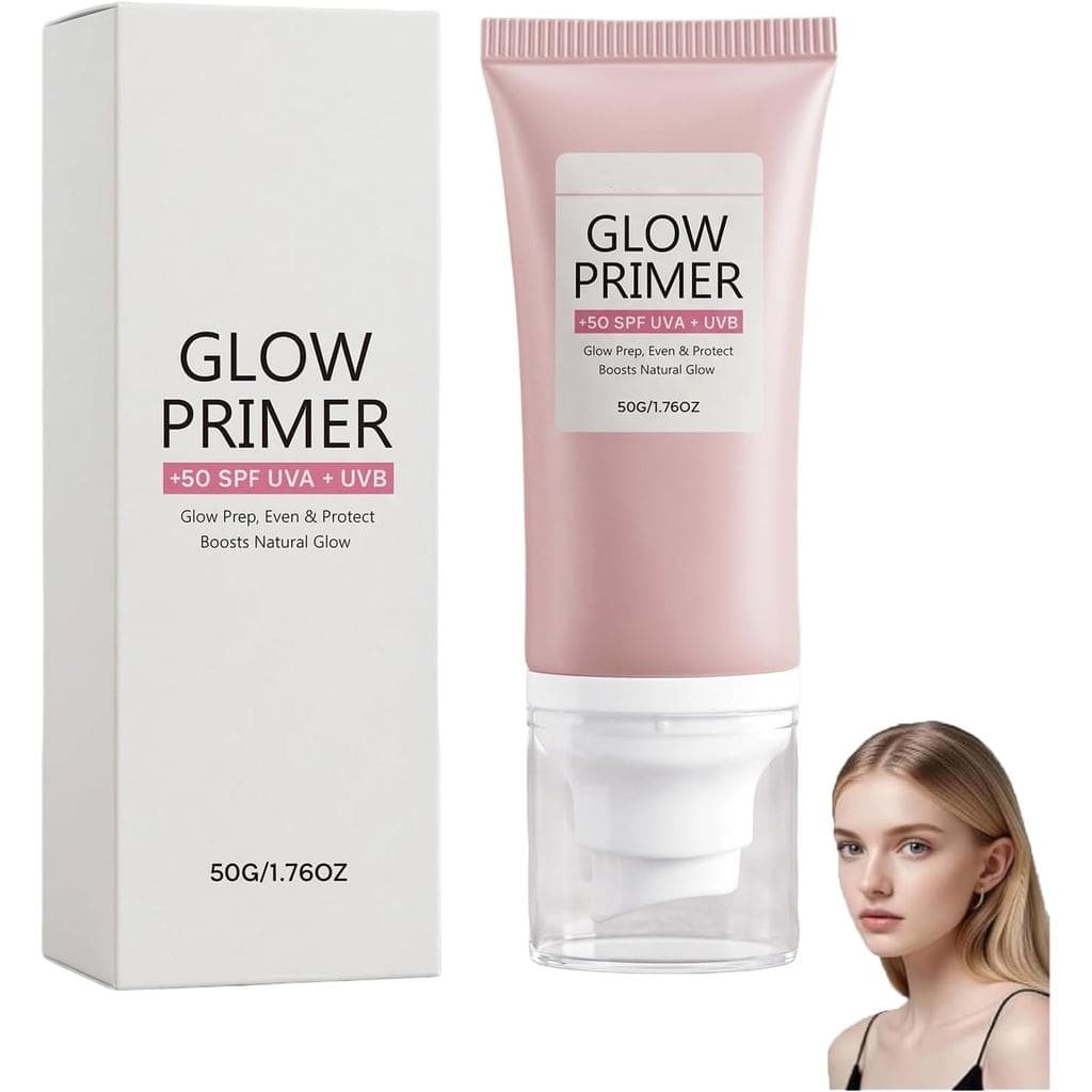 GlowPrimer, primer iluminador para maquiagem, FPS50+, base facial hidratante, primer para maquiagem, hidratante, nutriti