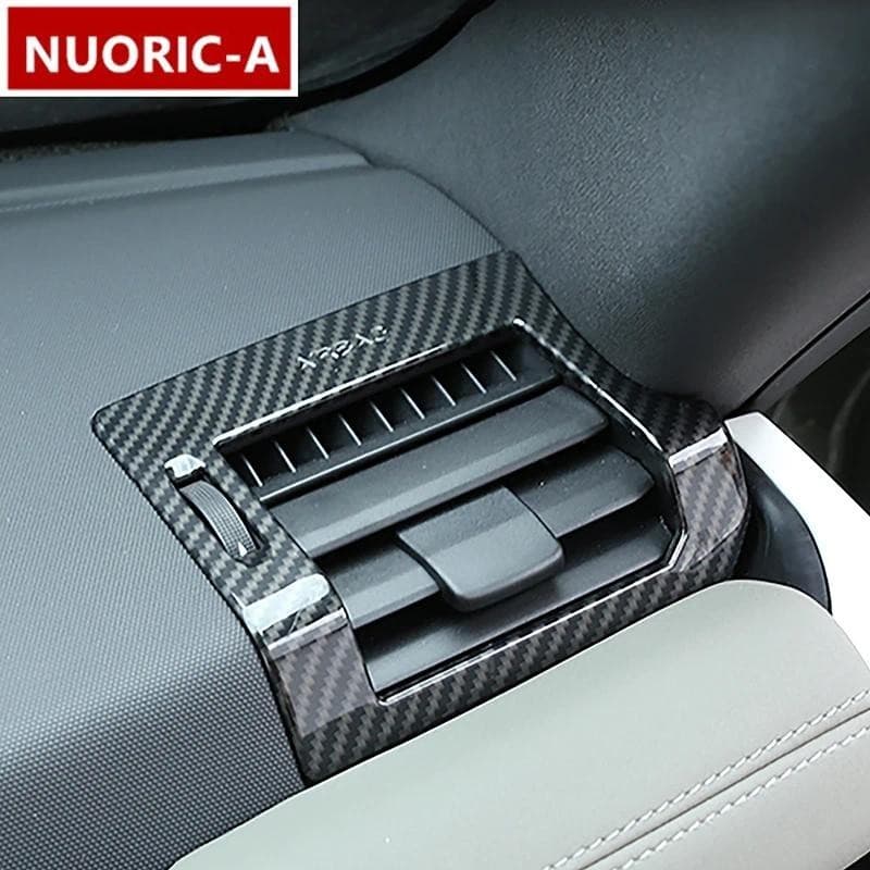 Cor De Fibra De Carbono Painel Do Carro Saídas De Ar Laterais Quadro Capa Guarnição Para Land Rover Defender 2020-2022 L