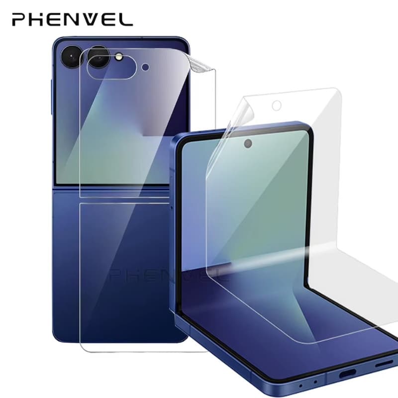 Película Hidrogel para Samsung Galaxy Z Flip 7 Proteção de Tela Frontal e Traseira