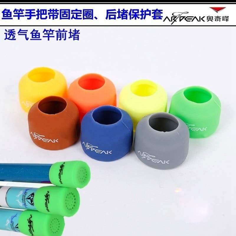 Oqifeng Silicone Torcido Alça Anel de Vedação Anel Fixo Vara de Pesca Bloqueio Traseiro Capa Protetora Haste Anel Antide