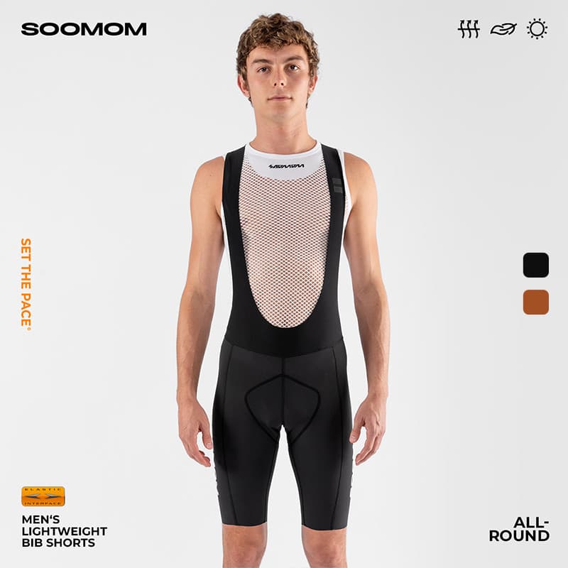 SOOMOM | Shorts masculinos leves de seta dupla para ciclismo de estrada ALL-ROUND