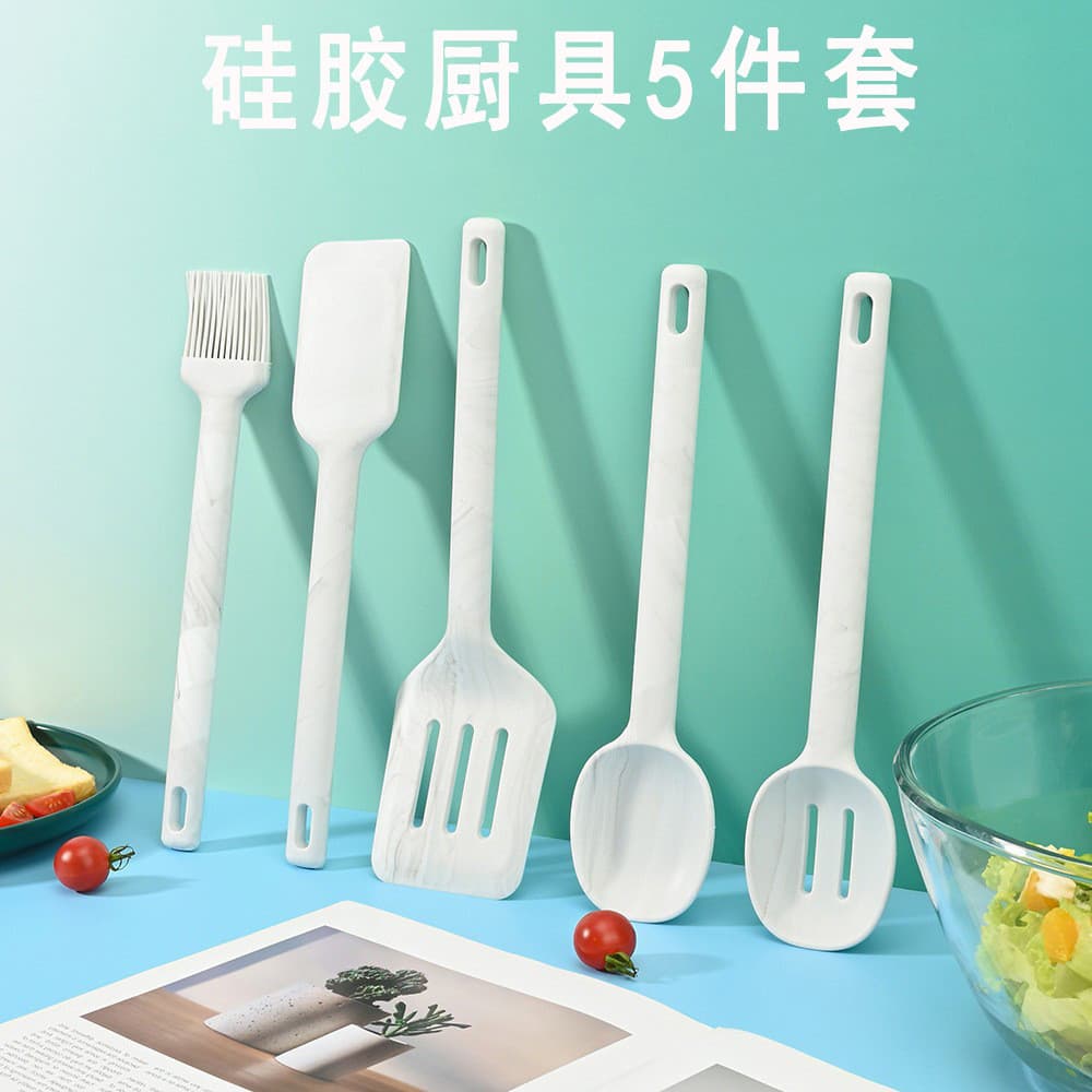 Utensílios de cozinha com pá de Silicone