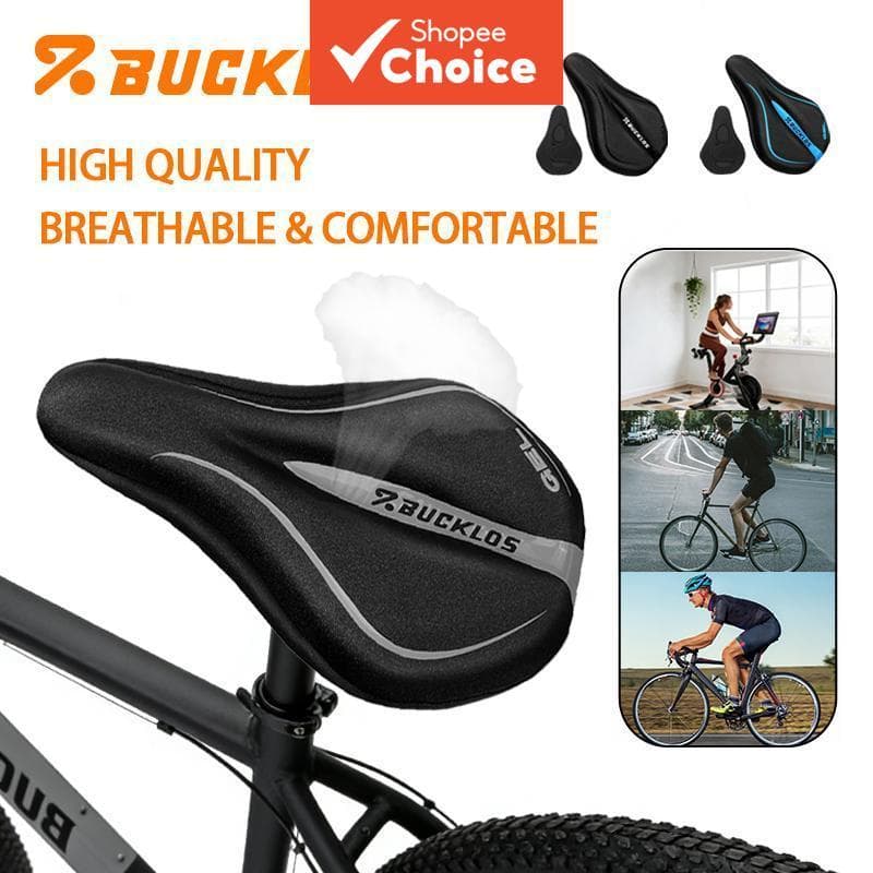 BUCKLOS Capa de Banco de Bicicleta, Respirável, Antiderrapante, com Ranhura, Capa de Selim em Silicone Espessado para