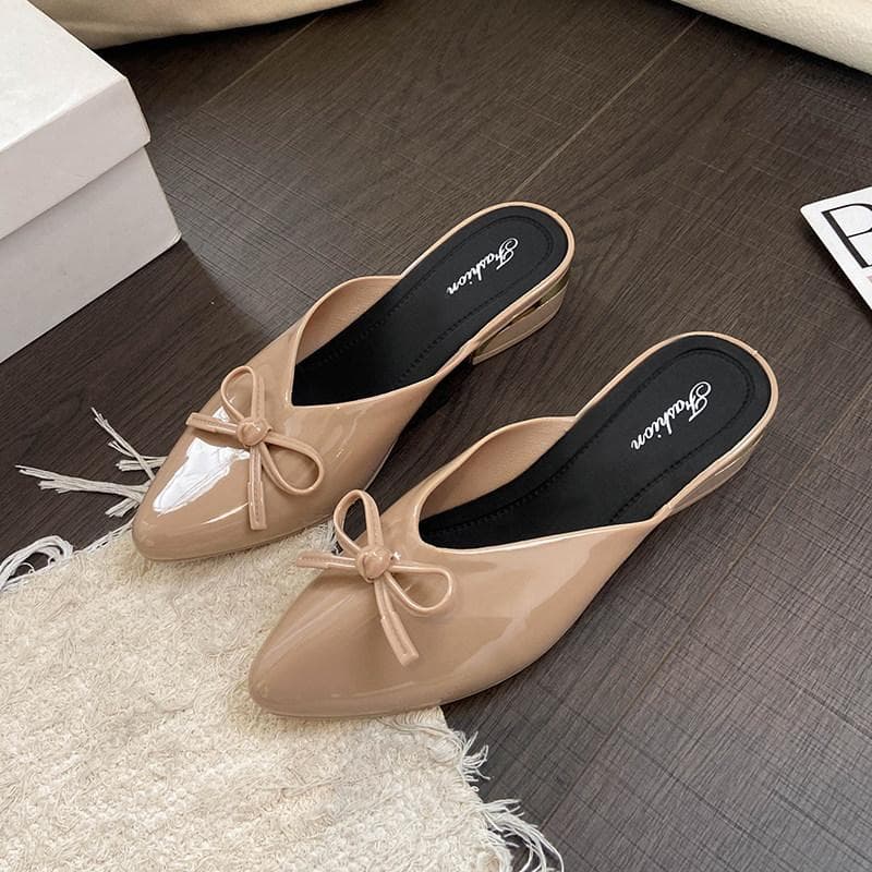 Estilo Preppy versão coreana Baotou chinelos de salto alto chinelos de salto grosso feminino verão exterior usar salto m