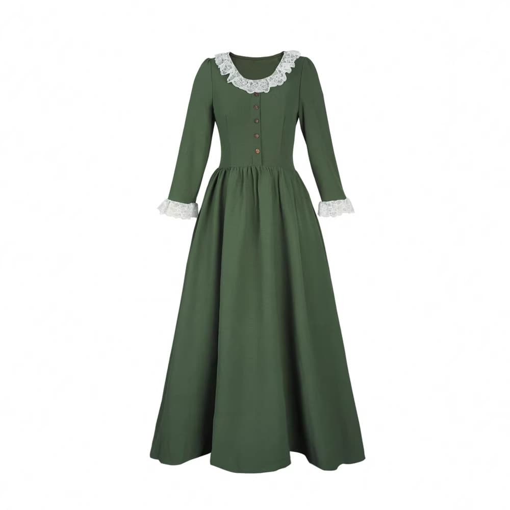 2026 novo produto elegante vestido senhoras europeu americano Retro primavera outono Casual longo renascentista