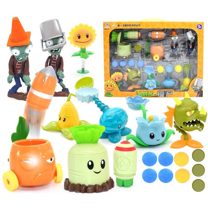 Novas Plantas vs . Zombies 2 Hard Glue Shootable Rabanete Míssil Conjunto Brinquedo Para Crianças E Meninos