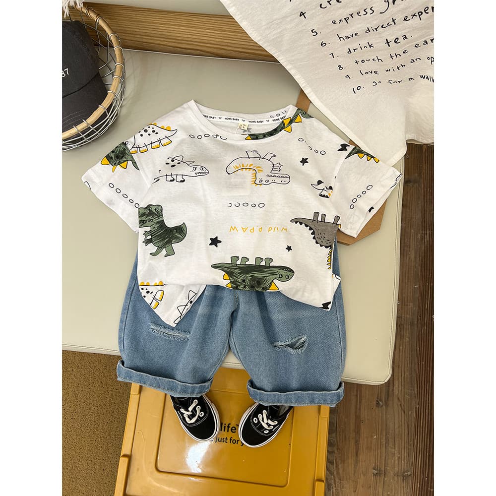 Terno infantil meninos roupas de verão 2026 novo estilo moda meninos rufião bonito roupas infantis bebê verão roupas de