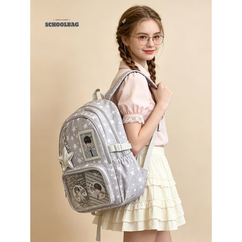 Saco de dor feminino saco de escola júnior estudante do ensino médio feminino 2026 novo estilo moda All-Match mochila gr