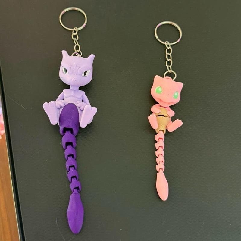 Chaveiro - Dupla Mew Mewtwo