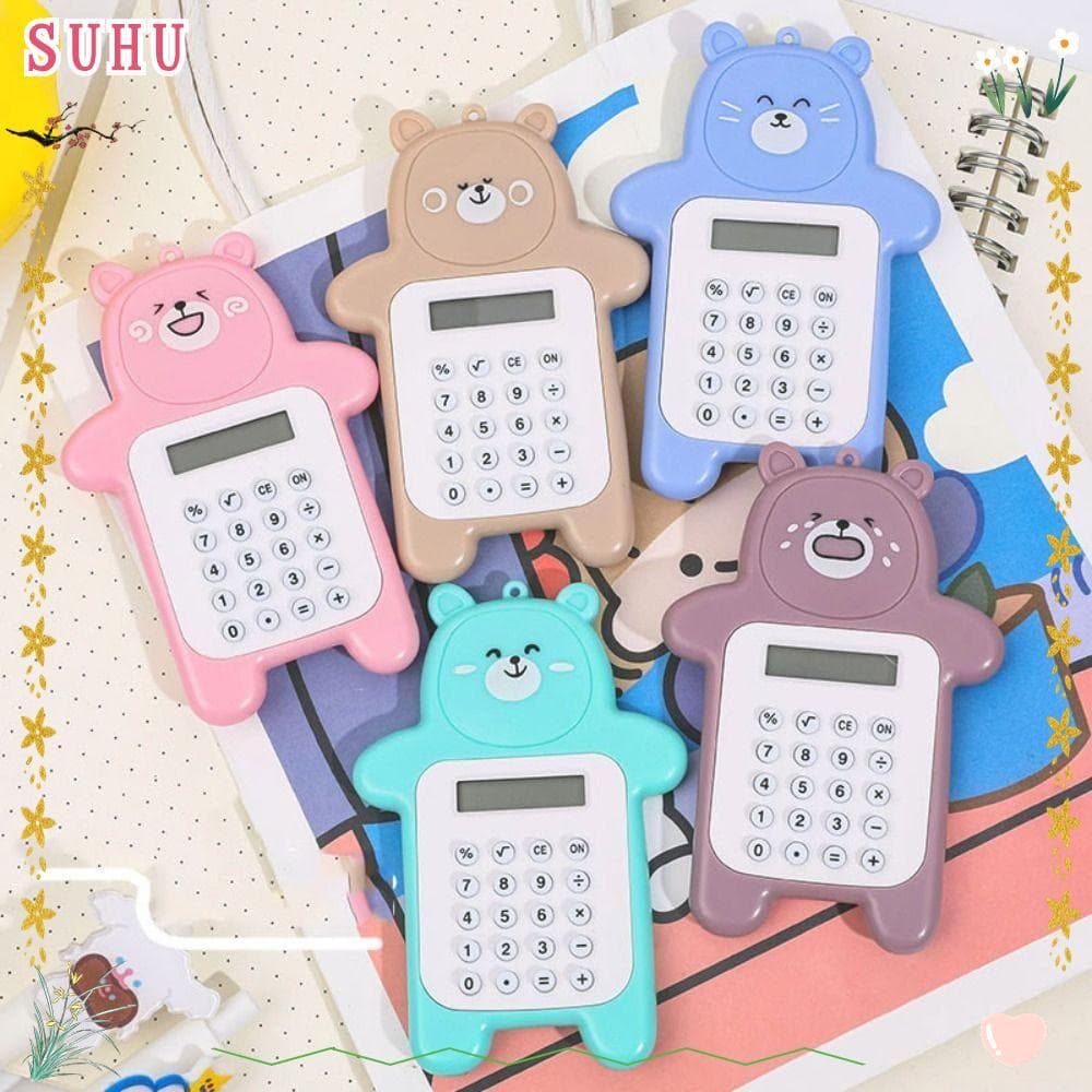 SUHU Mini Calculadora , Calculadoras Científicas Em Forma De Urso , De Estudante Com Display De 8 Dígitos