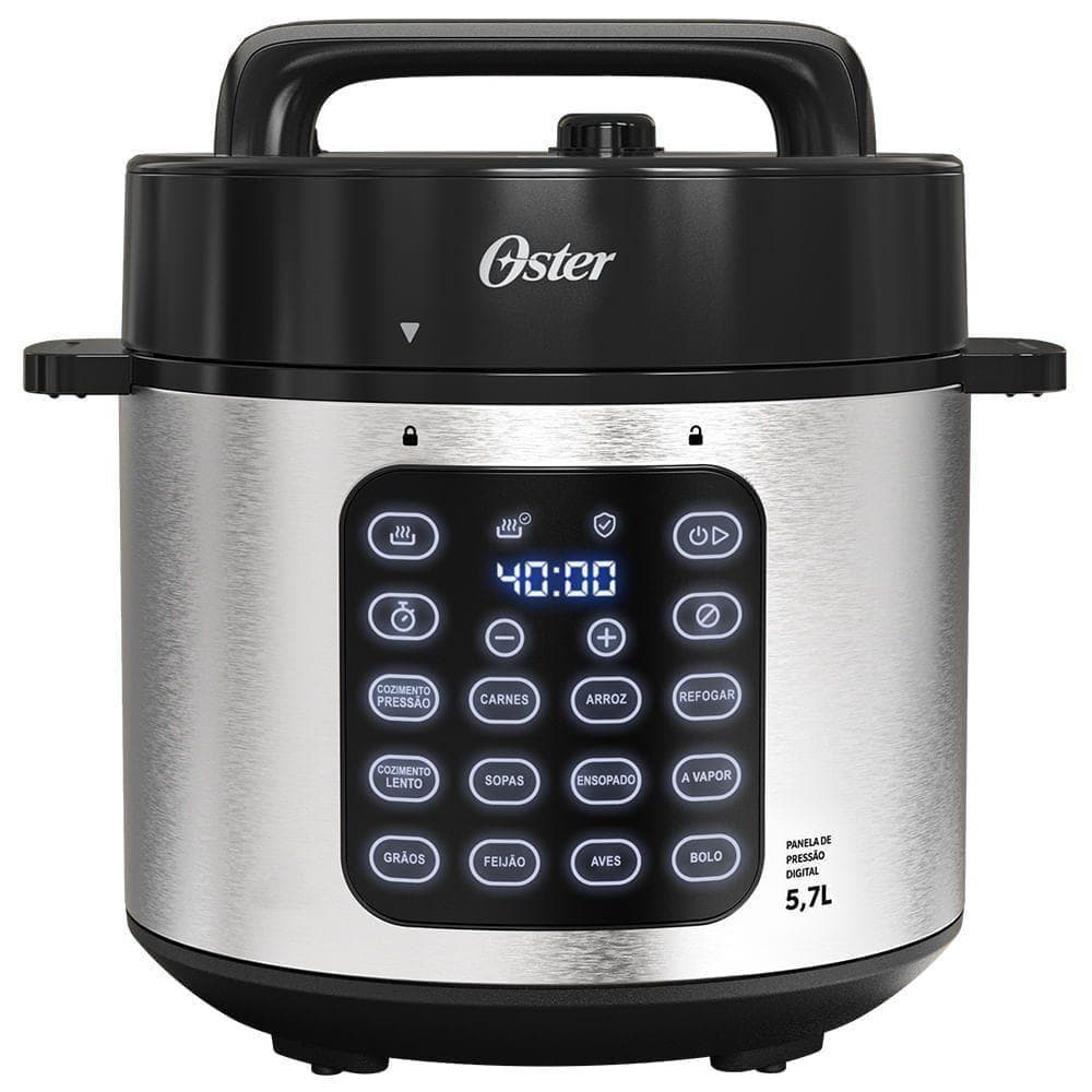 Panela de Pressão Elétrica Digital Oster OPAN930-220 5,7L com Timer e Desligamento Automático 220V