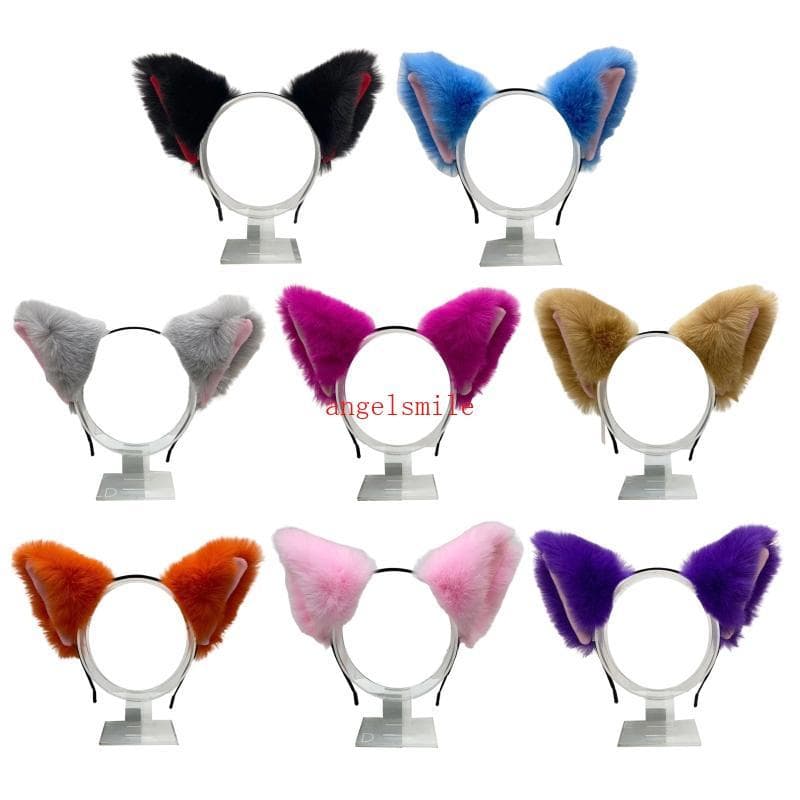 Dos Desenhos Animados Para Gato Orelha Forma Argola Cabelo Bonito Photoshoot Suporte Festa Halloween Tra