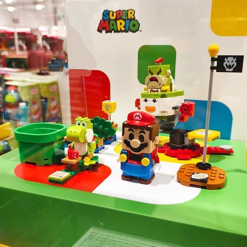 Transporte rápido Super Adventurer Adventure com Luigi Compatível Lego Montado Bloco de Construção Brinquedo Presente