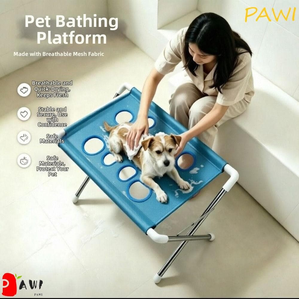 Mesa Para Cuidados Com Animais De Estimação PAWI , Suporte De Banho Antiderrapante Respirável , Estação De Corte De Unha