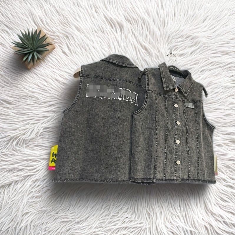 ZW Fitness Sportswear Dança Dança Casual Homens Mulheres Denim Colete Novo Estilo R022